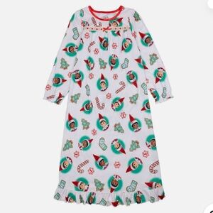 Girls Elf on the Shelf Nightgown Pajama Gown NEW Sz 6 Sleep Shirt Christmas